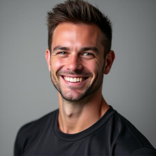Headshot of Alex Carter, a confident and friendly male fitness coach.